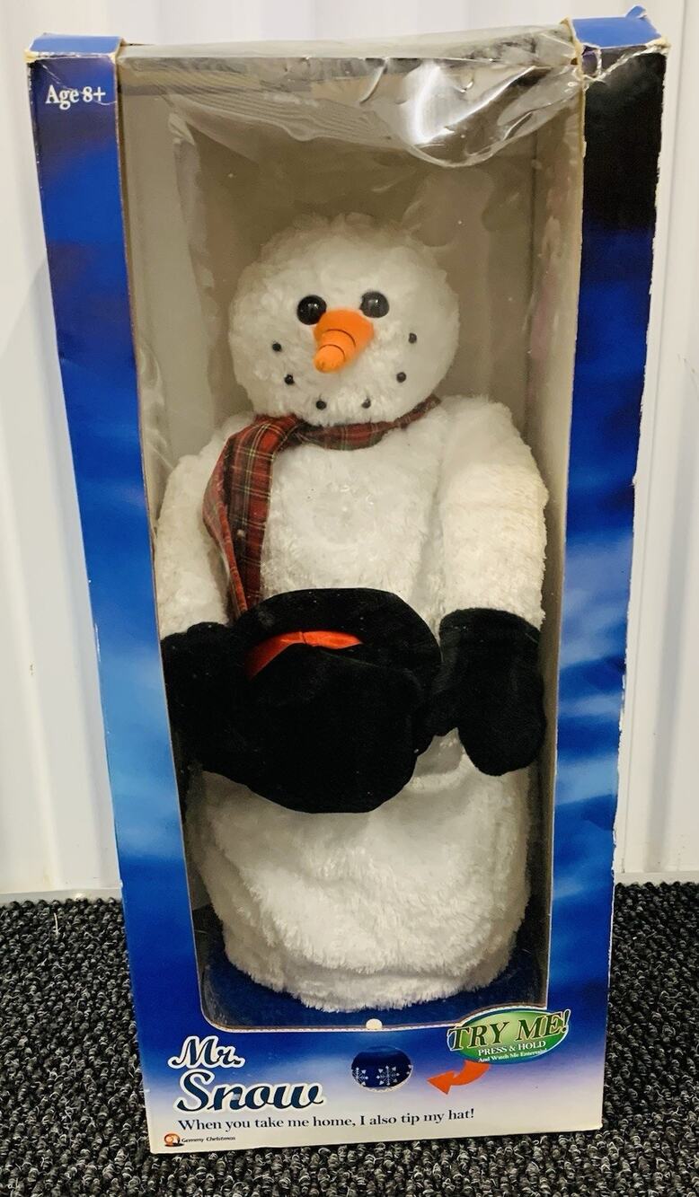 Gemmy 2003 Mr. Snow Snowman Rare 18" “Mr. Snow Miser” (Look At Video )